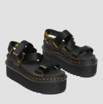 DR MARTENS KIMBER WEBBING HYDRO LEATHER SANDALS BLACK - Image 3