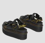 DR MARTENS KIMBER WEBBING HYDRO LEATHER SANDALS BLACK - Image 4