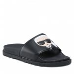 KARL LAGERFELD WOMAN KONDO TRED IKONIC SLIDE BLACK RUBBER - Image 2