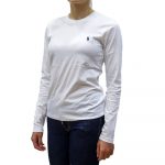 POLO RALPH LAUREN WOMAN COTTON JERSEY LONG SLEEVE T-SHIRT WHITE - Image 2