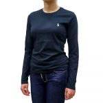 POLO RALPH LAUREN WOMAN COTTON JERSEY LONG SLEEVE T-SHIRT BLACK - Image 2