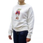 POLO RALPH LAUREN WOMAN JOCKEY POLO BEAR LONG SLEEVE SWEATER NEVIS WHITE - Image 2