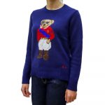 POLO RALPH LAUREN WOMAN LONG SLEEVE BEAR PULLOVER FRENCH NAVY MULTI - Image 2