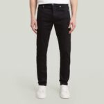 G-STAR 3301 MEN SLIM FIT ELTO NERO SUPERSTRETCH DENIM PITCH BLACK