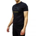 KARL LAGERFELD MEN KARL LOGO CREWNECK T-SHIRT BLACK GOLD - Image 2