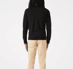 LACOSTE MEN'S CREW NECK MERINO WOOL SWEATER NOIR - Image 2