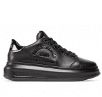 KARL LAGERFELD WOMAN KAPRI METAL MAISON KARL LACE UP SNEAKERS BLACK LTHR MONO - Image 2