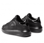 KARL LAGERFELD WOMAN KAPRI METAL MAISON KARL LACE UP SNEAKERS BLACK LTHR MONO - Image 3