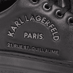 KARL LAGERFELD WOMAN KAPRI METAL MAISON KARL LACE UP SNEAKERS BLACK LTHR MONO - Image 5