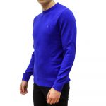 TOMMY HILFIGER MEN PIMA ORGANIC COTTON CASHMERE CREW NECK JUMPER BOLD BLUE - Image 2