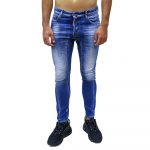 DSQUARED2 MEN TIDY BIKER JEANS BLUE