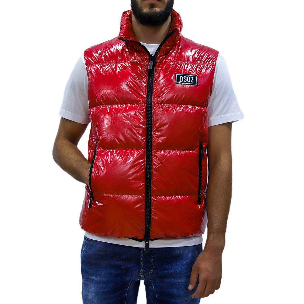 S74FB0292-S54056-308-1 DSQUARED2 MEN PUFFER VEST BORDEAUX - Image 1