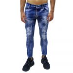 DSQUARED2 MEN TIDY BIKER JEANS BLUE