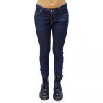 DSQUARED2 WOMAN JENNIFER CROPPED JEAN DARK BLUE