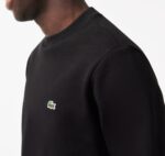 LACOSTE MEN'S ORGANIC BRUSHED COTTON SWEATSHIRT NOIR - Image 2
