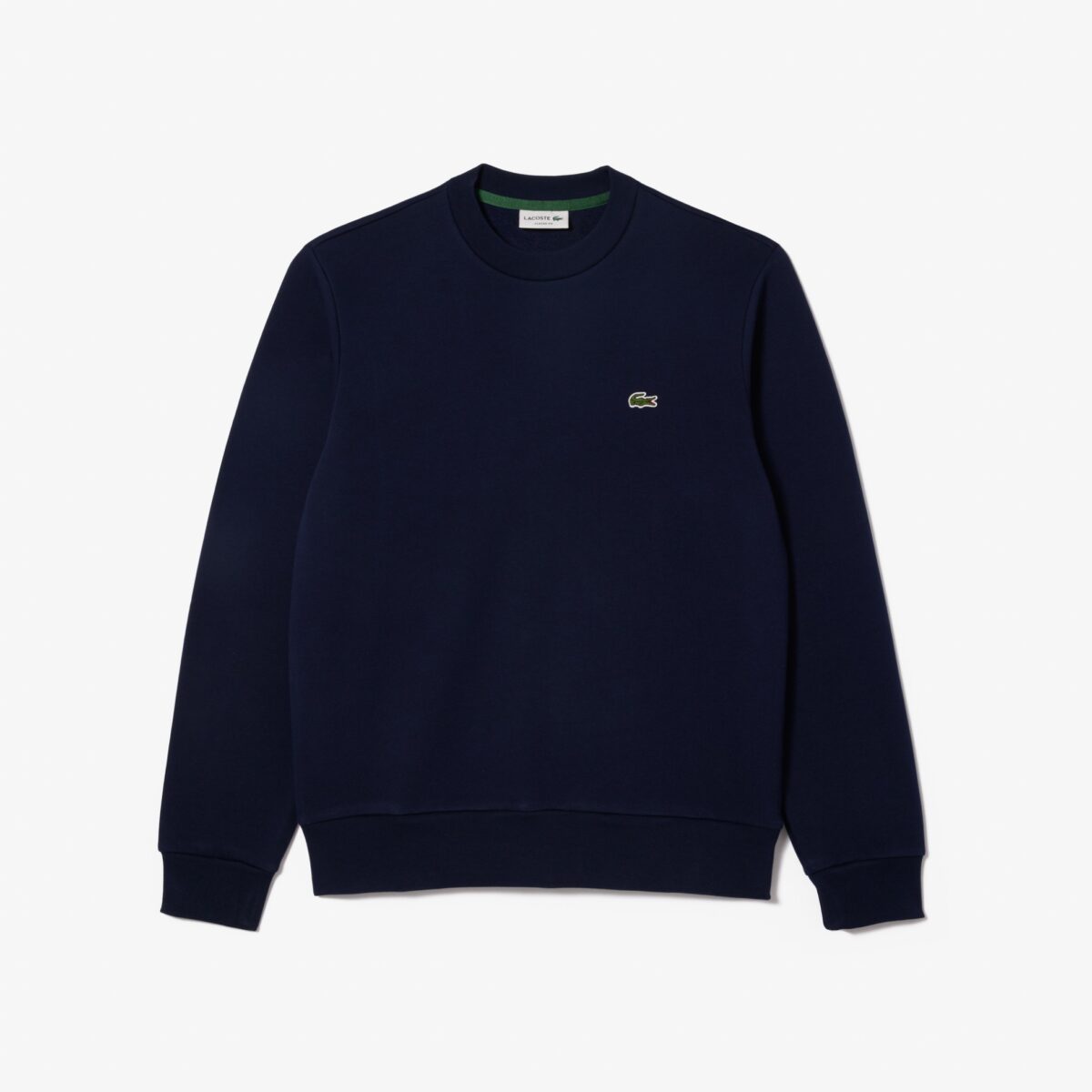 LACOSTE MEN'S ORGANIC BRUSHED COTTON SWEATSHIRT BLEU MARINE - Image 3