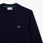 LACOSTE MEN'S ORGANIC BRUSHED COTTON SWEATSHIRT BLEU MARINE - Image 4