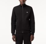 LACOSTE MEN'S REGULAR FIT BRUSHED FLEECE ZIPPERED SWEATSHIRT NOIR