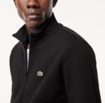 LACOSTE MEN'S REGULAR FIT BRUSHED FLEECE ZIPPERED SWEATSHIRT NOIR - Image 2