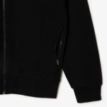 LACOSTE MEN'S REGULAR FIT BRUSHED FLEECE ZIPPERED SWEATSHIRT NOIR - Image 5