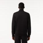 LACOSTE MEN'S REGULAR FIT BRUSHED FLEECE ZIPPERED SWEATSHIRT NOIR - Image 3