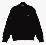 LACOSTE MEN'S REGULAR FIT BRUSHED FLEECE ZIPPERED SWEATSHIRT NOIR - Image 4
