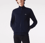 LACOSTE MEN'S REGULAR FIT BRUSHED FLEECE ZIPPERED SWEATSHIRT BLEU MARINE
