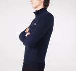 LACOSTE MEN'S REGULAR FIT BRUSHED FLEECE ZIPPERED SWEATSHIRT BLEU MARINE - Image 4