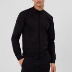 HUGO MEN KALEB SLIM-FIT SHIRT IN COTTON STRETCH BLACK