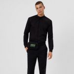 HUGO MEN KALEB SLIM-FIT SHIRT IN COTTON STRETCH BLACK - Image 2
