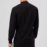 HUGO MEN KALEB SLIM-FIT SHIRT IN COTTON STRETCH BLACK - Image 3