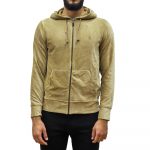 POLO RALPH LAUREN MEN LONG SLEEVE KNIT CORDUROY FULL-ZIP HOODIE KHAKI