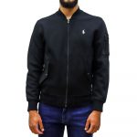 POLO RALPH LAUREN MEN LONG SLEEVE ZIP UP SWEATSHIRT BLACK