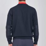 PAUL&SHARK MEN WOOL V-NECK SWEATER WITH ICONIC BADGE NAVY - Image 2