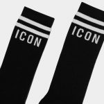 DSQUARED2 MEN ICON MID CREW SOCKS BLACK - Image 3