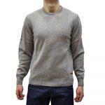BARBOUR MEN ESSENTIAL PULLOVER PATCH CREW STONE