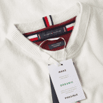 TOMMY HILFIGER MEN TH MONOGRAM COTTON CASHMERE CREW NECK JUMPER IVORY - Image 2