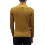 TOMMY HILFIGER MEN LONG SLEEVE TURTLENECK SWEATER QUARTER ZIP KHAKI - Image 3