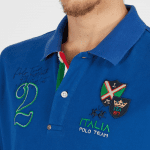 LA MARTINA MEN’S INMORTALES POLO SHIRT WITH LONG SLEEVES BLUE - Image 3