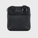 EMPORIO ARMANI MEN FLAT SHOULDER BAG WITH EAGLE PLAQUE BLACK - Image 2