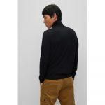 HUGO MAN SAN THOMAS M SLIM-FIT ROLLNECK SWEATER IN VIRGIN WOOL  BLACK - Image 3