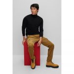 HUGO MAN SAN THOMAS M SLIM-FIT ROLLNECK SWEATER IN VIRGIN WOOL  BLACK - Image 4