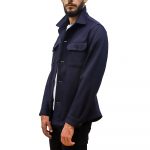 BOSS MEN C-CARPER-J-OS-224F RELAXED-FIT OVERSHIRT NAVY BLUE - Image 3