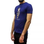 POLO RALPH LAUREN CUSTOM SLIM FIT POLO BEAR JERSEY T-SHIRT NAVY - Image 2