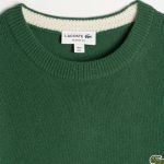 LACOSTE MEN'S CREW NECK WOOL GREEN - Image 3