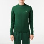 LACOSTE MEN'S CREW NECK WOOL GREEN