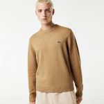 LACOSTE MEN'S CREW NECK WOOL BEIGE