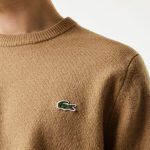 LACOSTE MEN'S CREW NECK WOOL BEIGE - Image 4