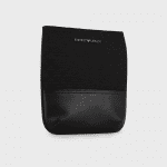 EMPORIO ARMANI MEN FLAT NYLON SHOULDER BAG WITH ALL-OVER JACQUARD EAGLE BLACK - Image 4