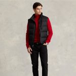 POLO RALPH LAUREN MEN WATER-REPELLENT DOWN GILET BLACK GLOSSY - Image 2